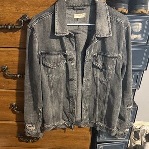 All Saints Beltar Distressed Denim Jacket